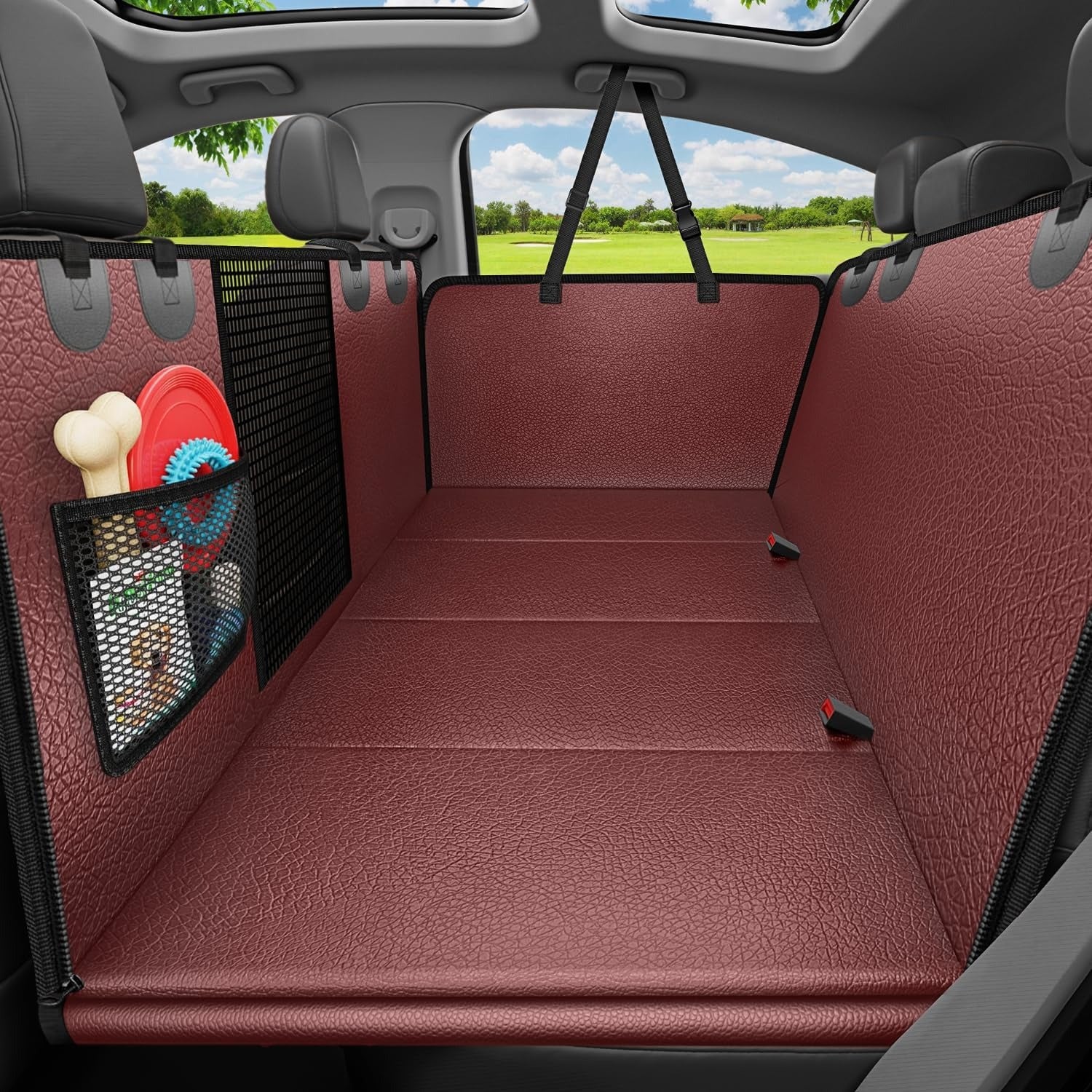 Waterproof Dog Car Seat Cover for Back Seat – Anti-Slip & Scratch Proof