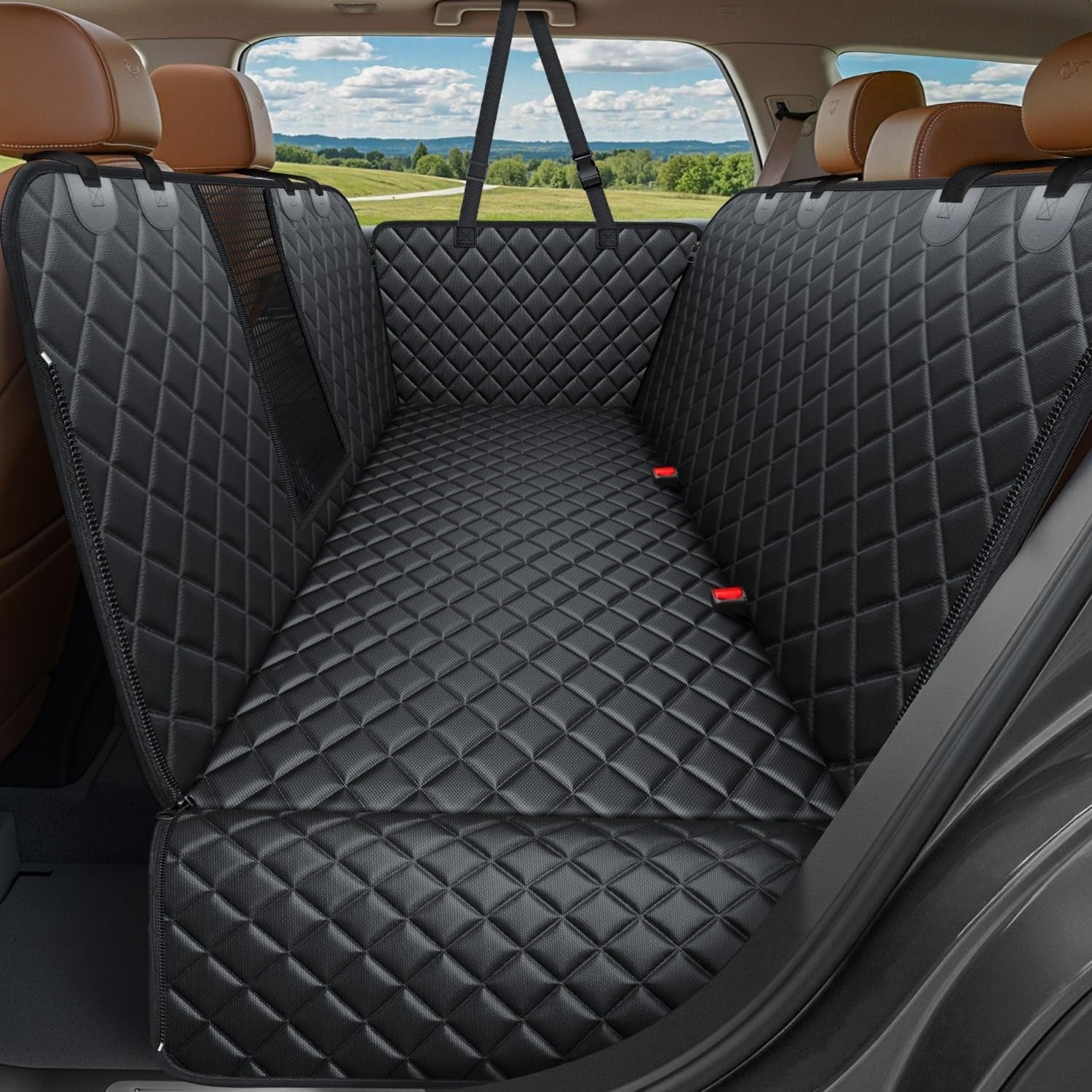 Waterproof Dog Car Seat Cover for Back Seat – Anti-Slip & Scratch Proof