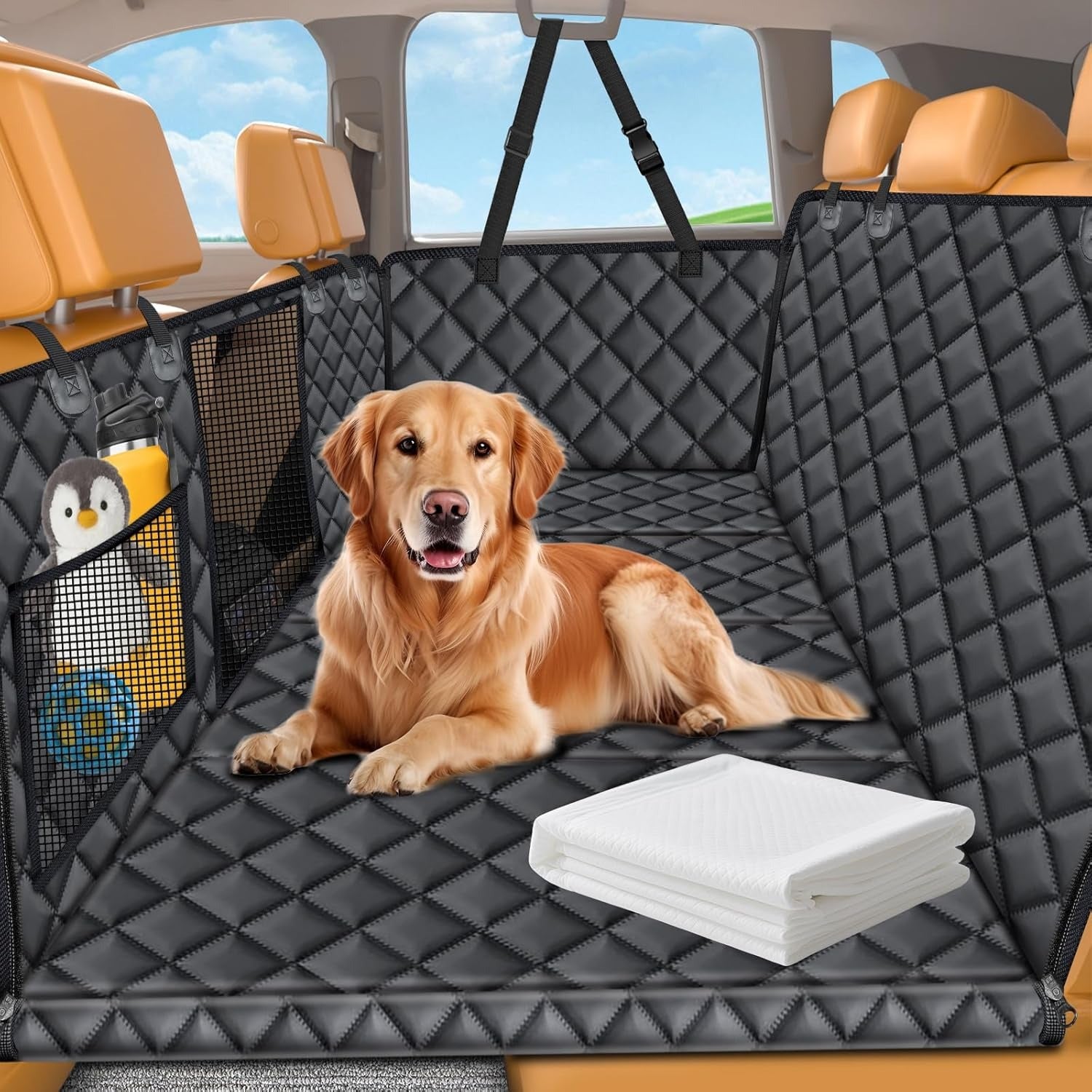 Waterproof Dog Car Seat Cover for Back Seat – Anti-Slip & Scratch Proof