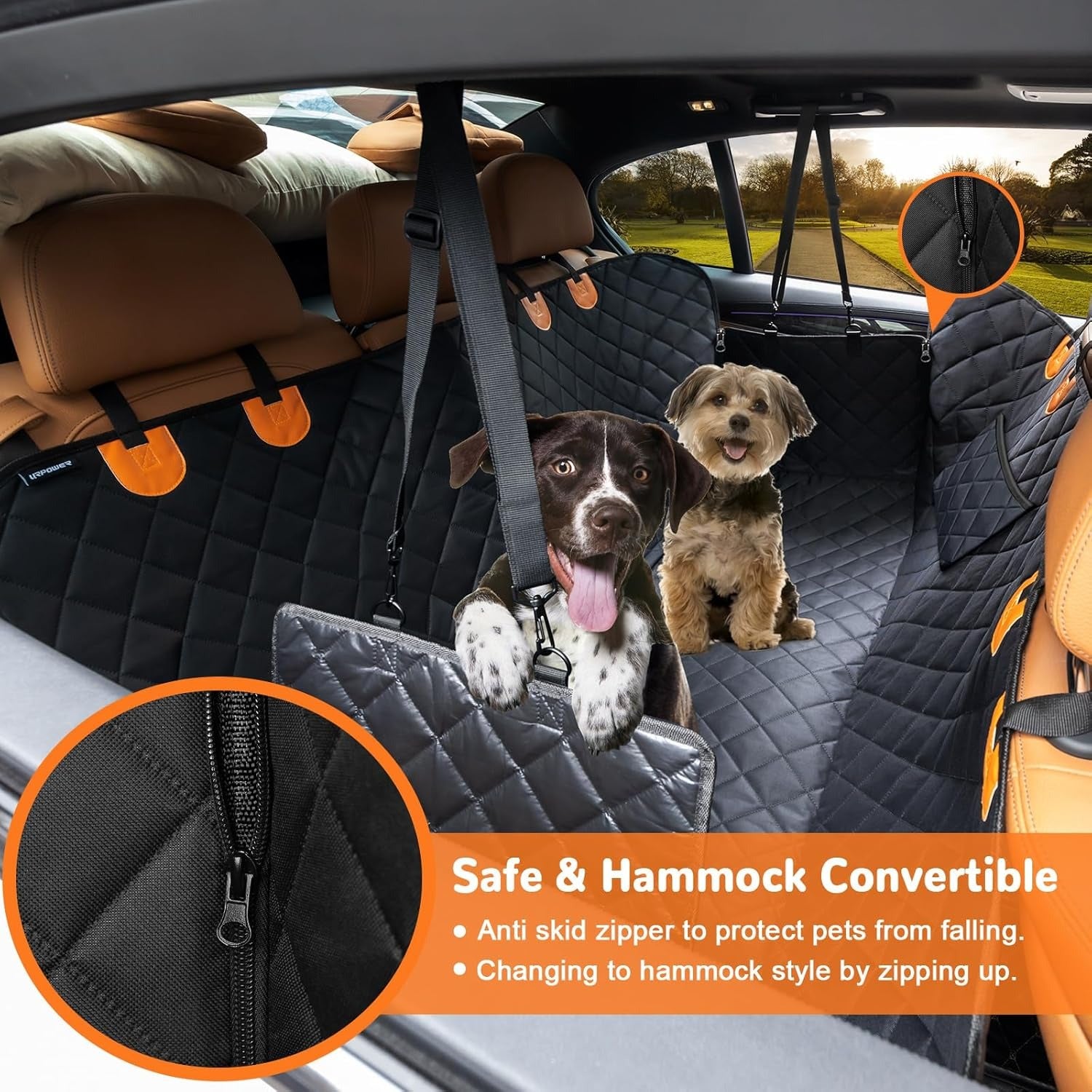 Waterproof Dog Car Seat Cover for Back Seat – Anti-Slip & Scratch Proof